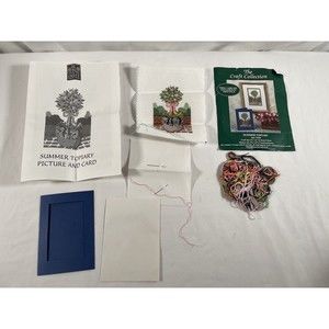 The Craft Collection Summer Topiary Ref:73959 Cross Stitch Uncompleted